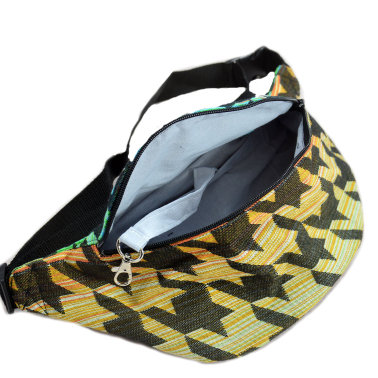 Houndstooth Ireng  Fanny Pack 